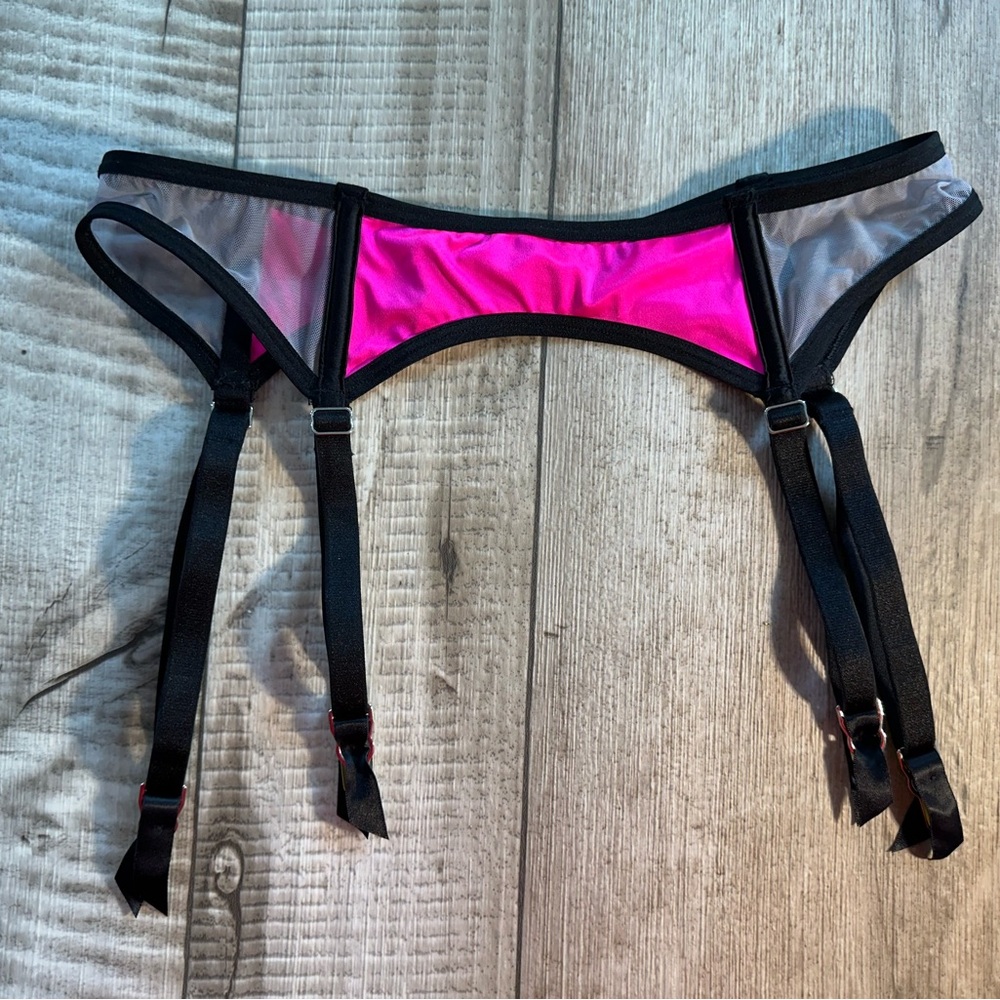 Victoria Secret Garter Belt Neon Pink Size XS/S